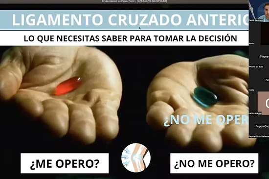 Webinar programa LCA. Me he roto el Ligamento, Conservador vs operación